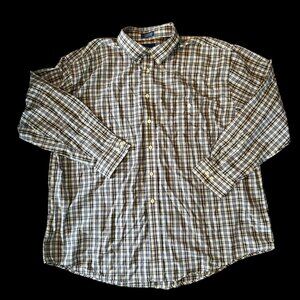 Vintage Penneys Towncraft Plaid Button Down Dad Shirt XXL